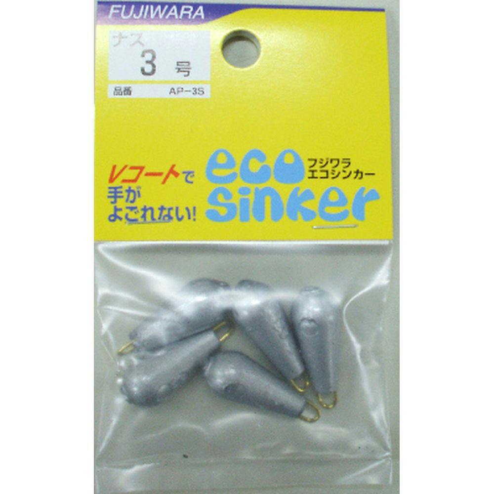 フジワラ エコシンカー ナス 3号 シルバー AP-3S