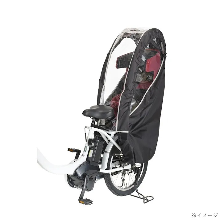 ハレーロ・キッズ うしろ子供のせ用ソフト防風レインカバー ブラック RCR-008