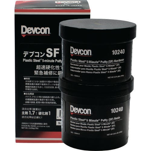ITWパフォーマンスポリマーズ&フルイズジャパン SF パテ状補修剤(超速硬化/鉄粉入り) 450g DV10240 金属用補修剤 ITWパフォーマンスポリマーズ&フルイズジャパン SF パテ状補修剤(超速硬化/鉄粉入り) 450g DV10240 金属用補修剤