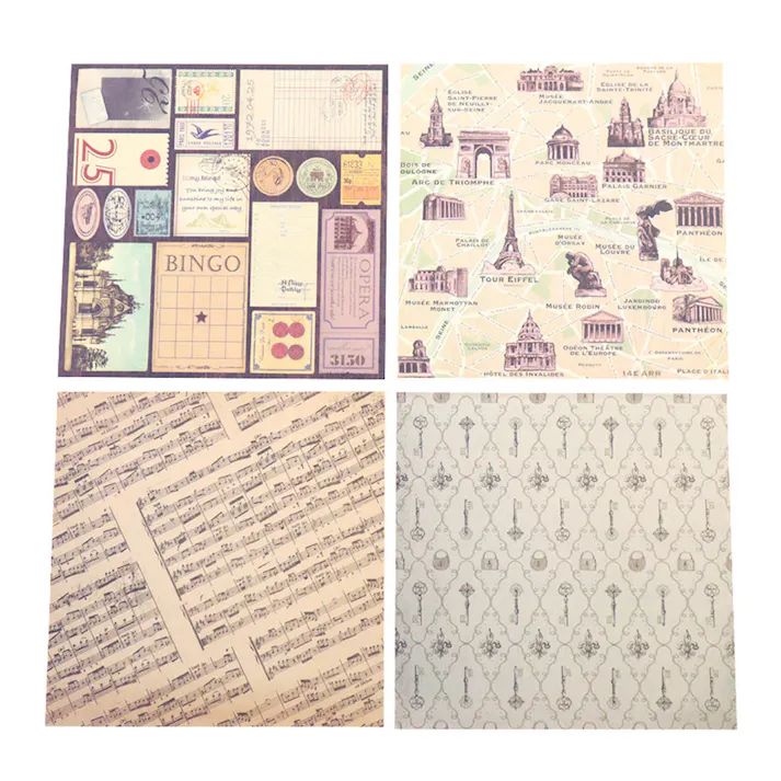 デザインペーパー 32枚入り ヴィンテージ