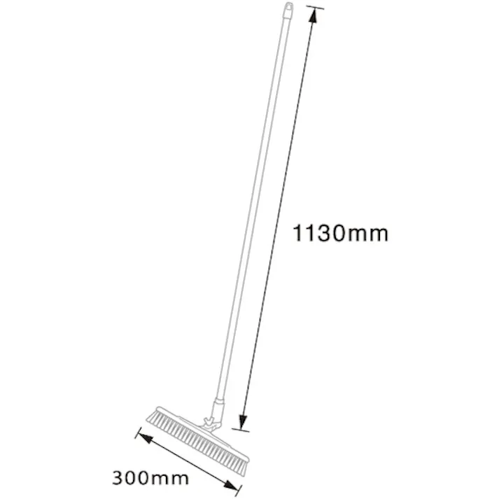 【CAINZ-DASH】バーテック バーキュートプラス 衛生管理用ほうき クネットタイプ ソフト 白 BCP30K-BH60SW 300×1130mm 63100001【別送品】