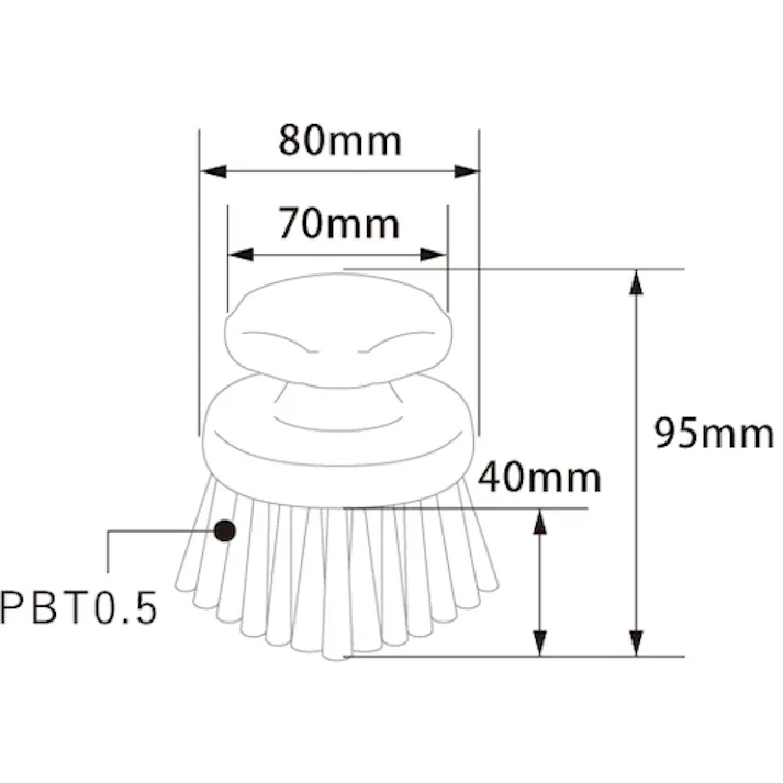 【CAINZ-DASH】バーテック バーキュートプラス ハンドブラシ丸型 ハード青 BCP-RHSB5B 69541542【別送品】