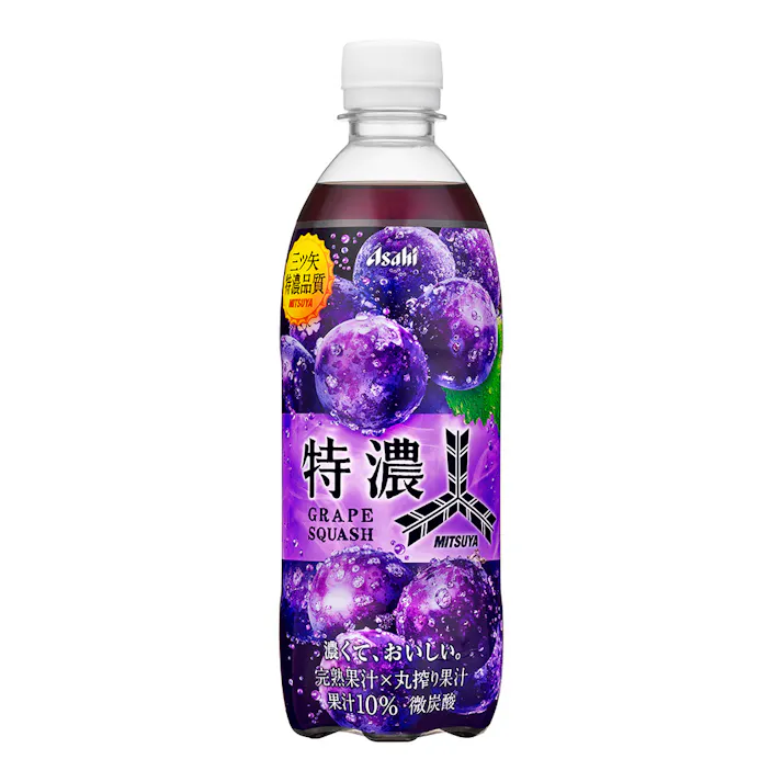 【ケース販売】三ツ矢特濃グレープスカッシュ 500mlx24