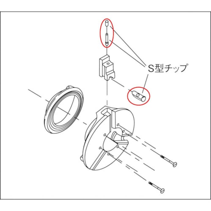 【CAINZ-DASH】レッキス工業 ねじ切り機用パーツ　パイプマシン（ＮＳ・Ｓ）８０、Ｆ８０Ａ用　ストレーナー 4047【別送品】