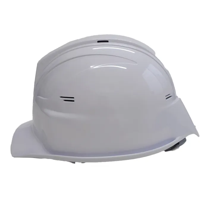 ヘルメット建設用ツバ有り SS18V通気孔付 白