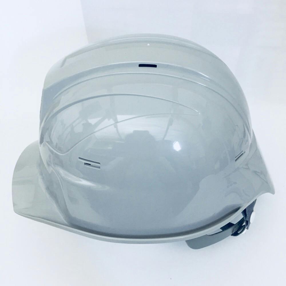 ヘルメット建設用ツバ有り SS18V通気孔付 グレー | 作業着・作業