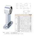 水上金属 MIZUKAMI F型ブラケット 首長 38mm 止 ダイカストクローム