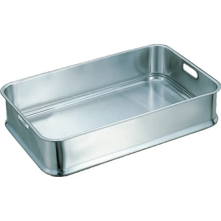 【CAINZ-DASH】スギコ産業 18-8給食バット 手穴付 610×385×130 KB-001【別送品】