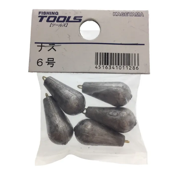 景山産業 ナス型オモリ 6号 パック