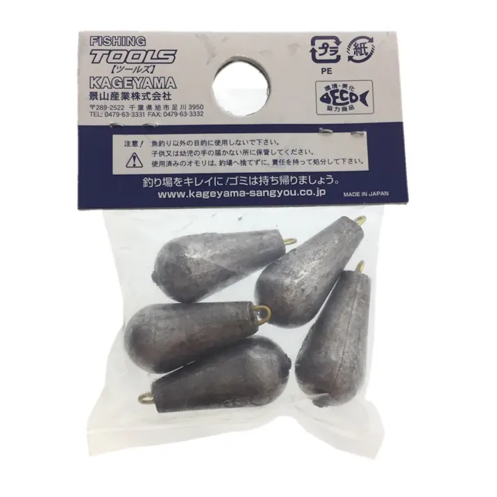 景山産業 ナス型オモリ 6号 パック