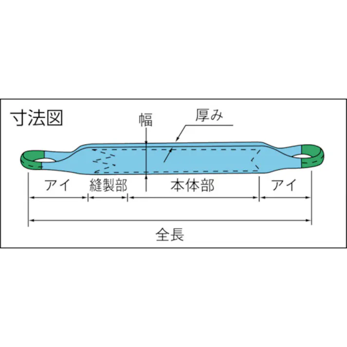 【CAINZ-DASH】田村総業 ベルトスリング Pタイプ 3E 50×6.0 PE0500600【別送品】