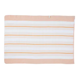 電気毛布 掛け敷き 180×130cm オレンジ/ストライプ柄 VWK551H-DS