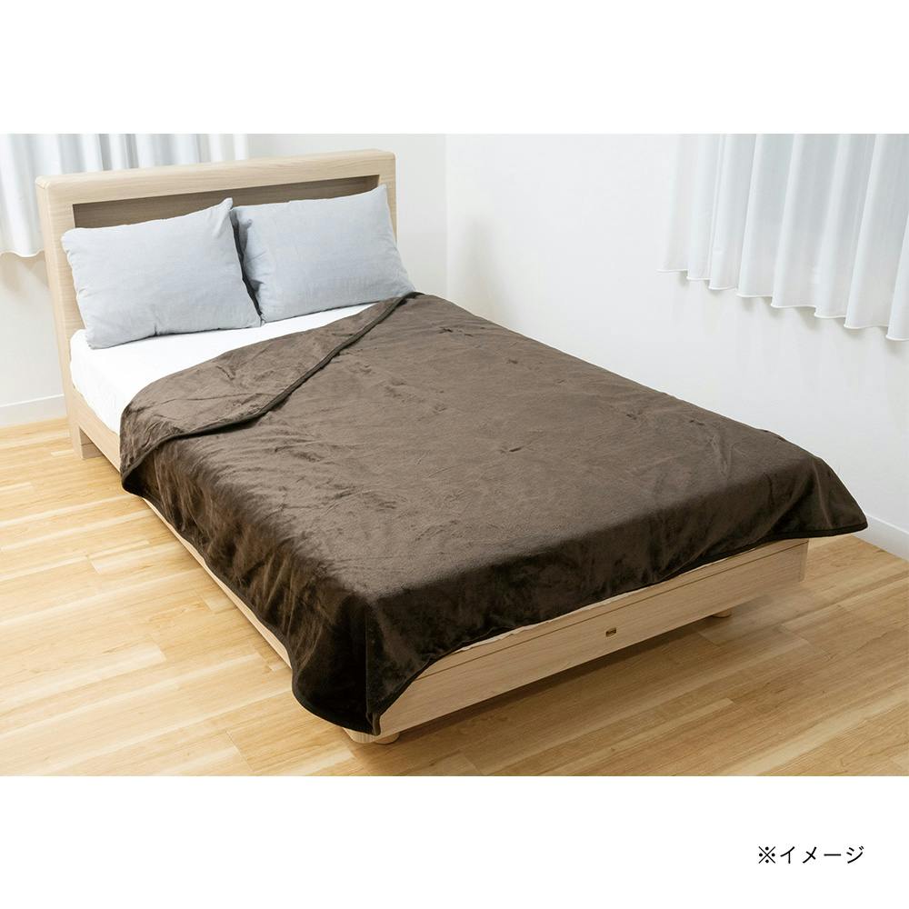 電気毛布 フランネル 掛け敷き 188×130cm ブラウン CZB551H-BM