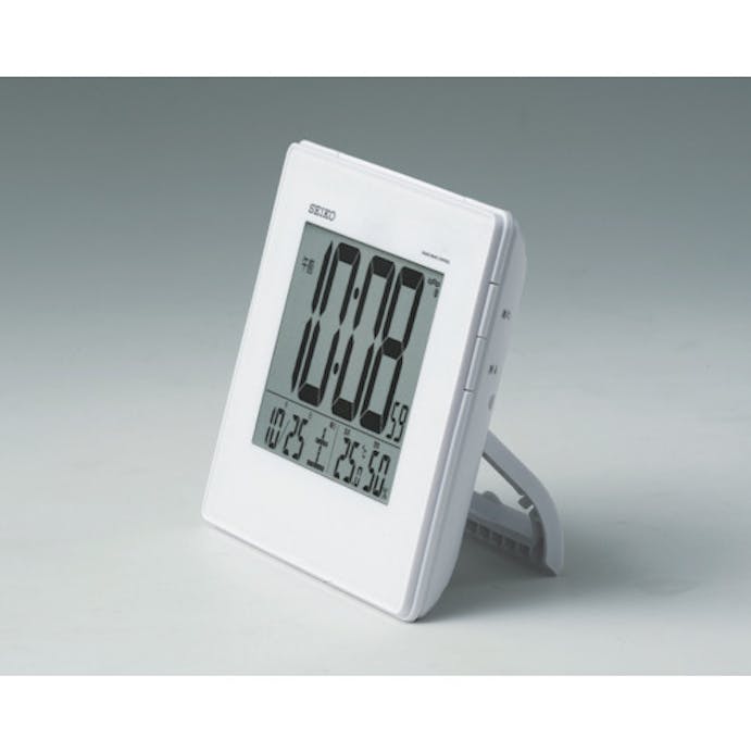 【CAINZ-DASH】セイコータイムクリエーション 温湿度計付き掛置兼用電波時計 SQ770W【別送品】