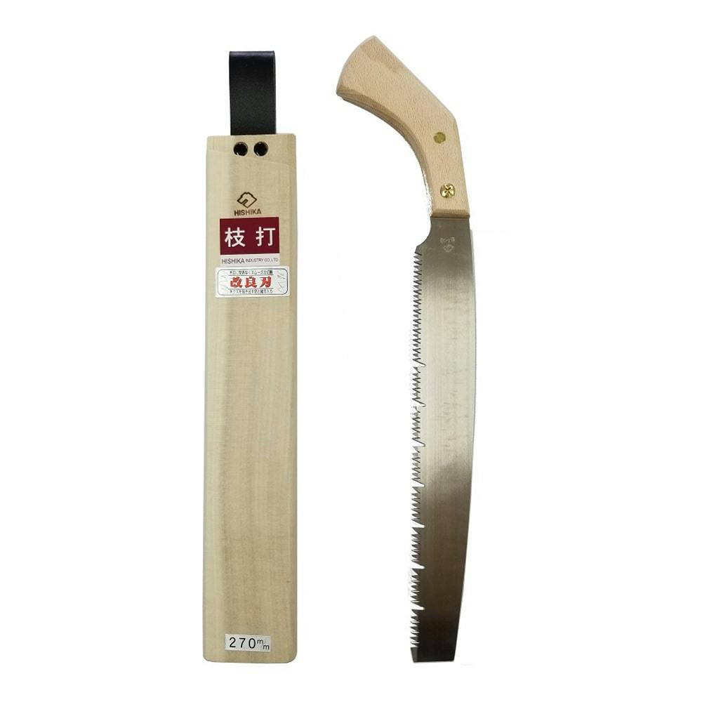 ヒシカ工業 サヤ付枝打鋸 改良刃 270mm 剪定鋸(のこぎり) ヒシカ工業 サヤ付枝打鋸 改良刃 270mm 剪定鋸(のこぎり)