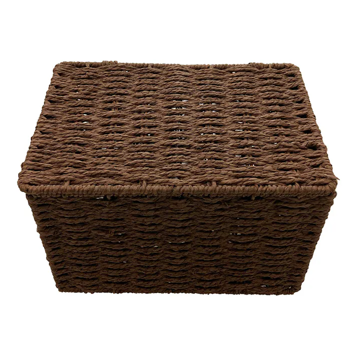 ペーパーフタ付ボックス ハーフ ブラウン