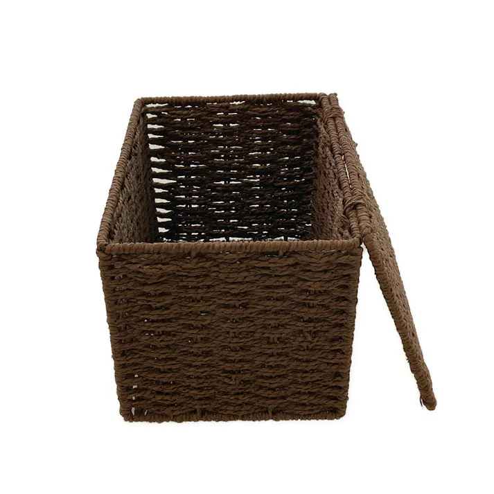 ペーパーフタ付ボックス ハーフ ブラウン