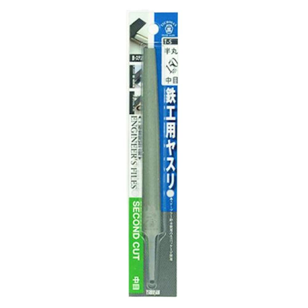 ツボサン 鉄工ヤスリ 柄無し 中目 半丸 150mm ヤスリ ツボサン 鉄工ヤスリ 柄無し 中目 半丸 150mm ヤスリ