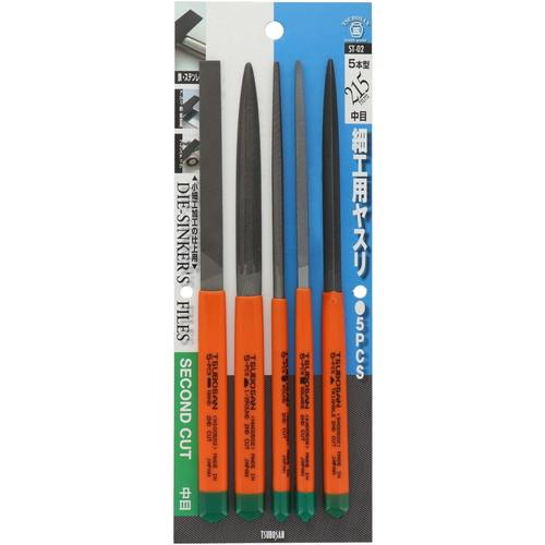 CAINZ-DASH】ツボサン 細工用ヤスリ 5本型 5種セット ST-02【別送品