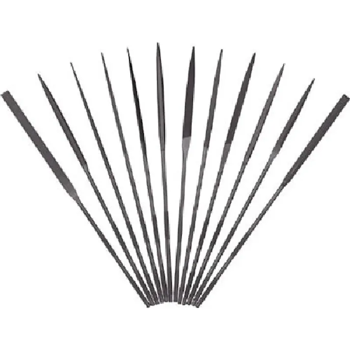 【CAINZ-DASH】ツボサン 精密ヤスリ 12本組 先細背取 #6 SS01256T【別送品】