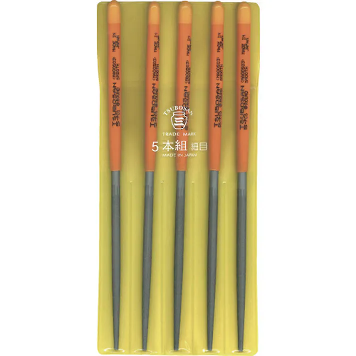 【CAINZ-DASH】ツボサン 組ヤスリ 5本組 丸 細目 MA005-03【別送品】