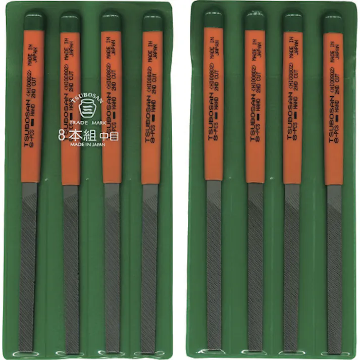 【CAINZ-DASH】ツボサン 組ヤスリ 8本組 平 中目 HI008-02【別送品】