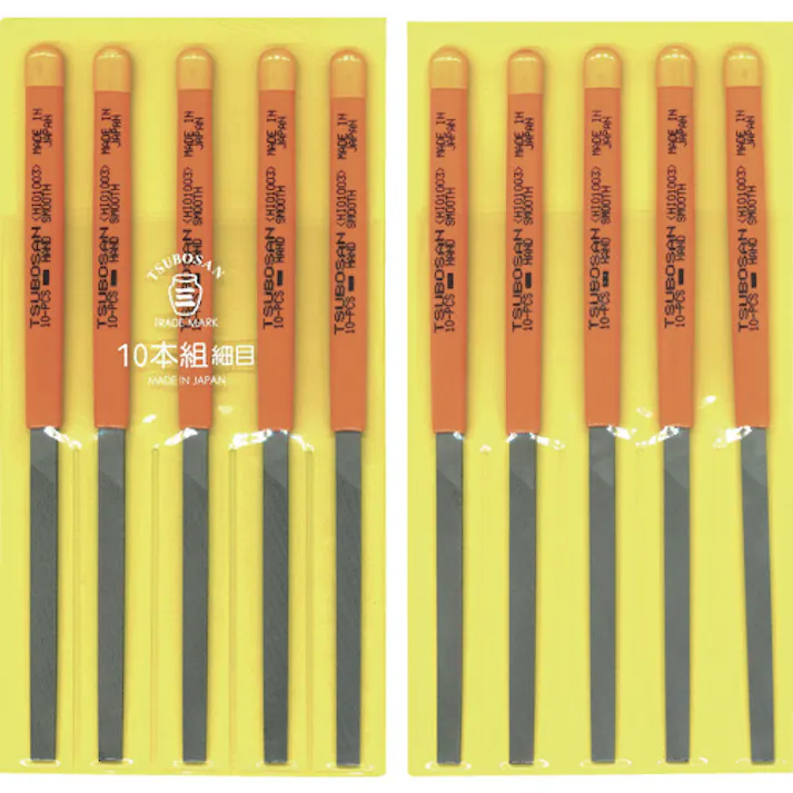 【CAINZ-DASH】ツボサン 組ヤスリ 10本組 平 細目 HI010-03【別送品】