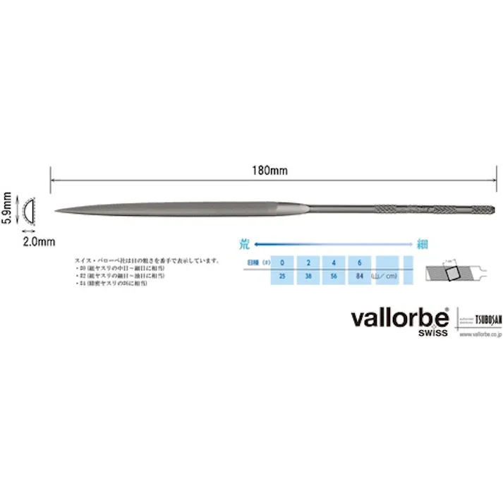【CAINZ-DASH】バローベ社 ニードルヤスリ 半丸180mm #4 LA2402-180-4【別送品】