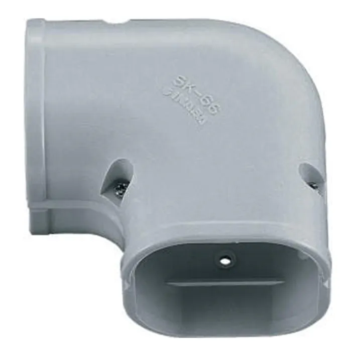 因幡電工 スリムダクトSD スリムコーナー 平面90度 グレー SK-77-G