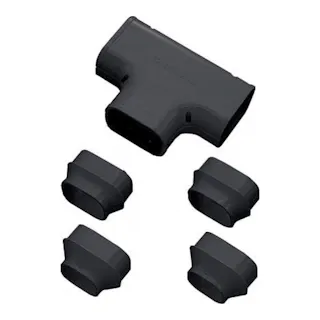 因幡電工 スリムダクトSD T型ジョイント 分岐用 ブラック ST-100-K