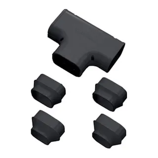 因幡電工 スリムダクトSD T型ジョイント 分岐用 ブラック ST-77-K