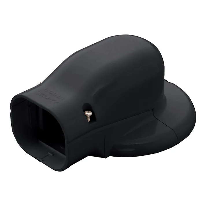 因幡電工 スリムダクトSD ウォールコーナー エアコンキャップ用 壁面取り出し用 ブラック SWM-100-K