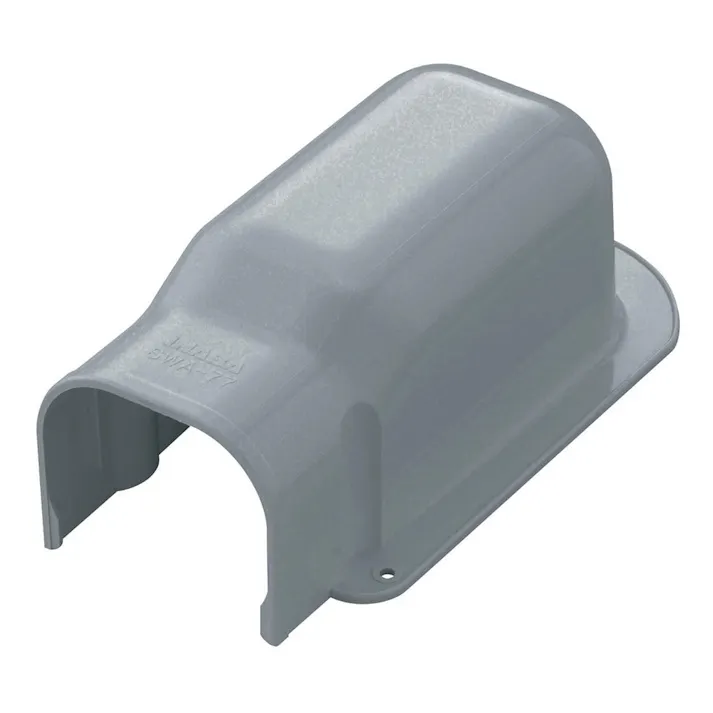 因幡電工 スリムダクト ウォールコーナー 後付用 壁面取り出し用 グレー SWA-77-G