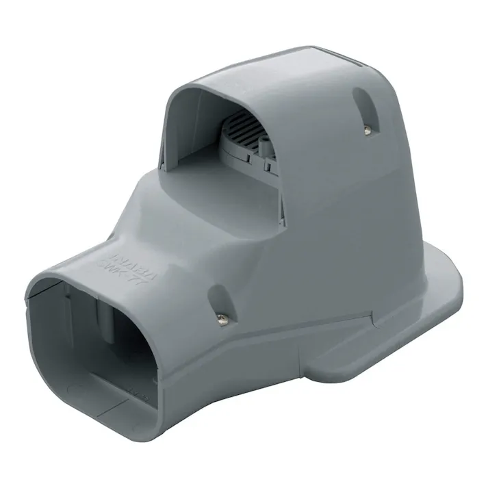 因幡電工 スリムダクトSD ウォールコーナー 換気エアコン用 壁面取り出し用 グレー SWK-77N-G