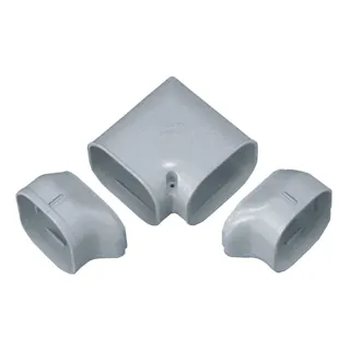 因幡電工 スリムダクトSD ひねり90度エルボ グレー SN-77-G