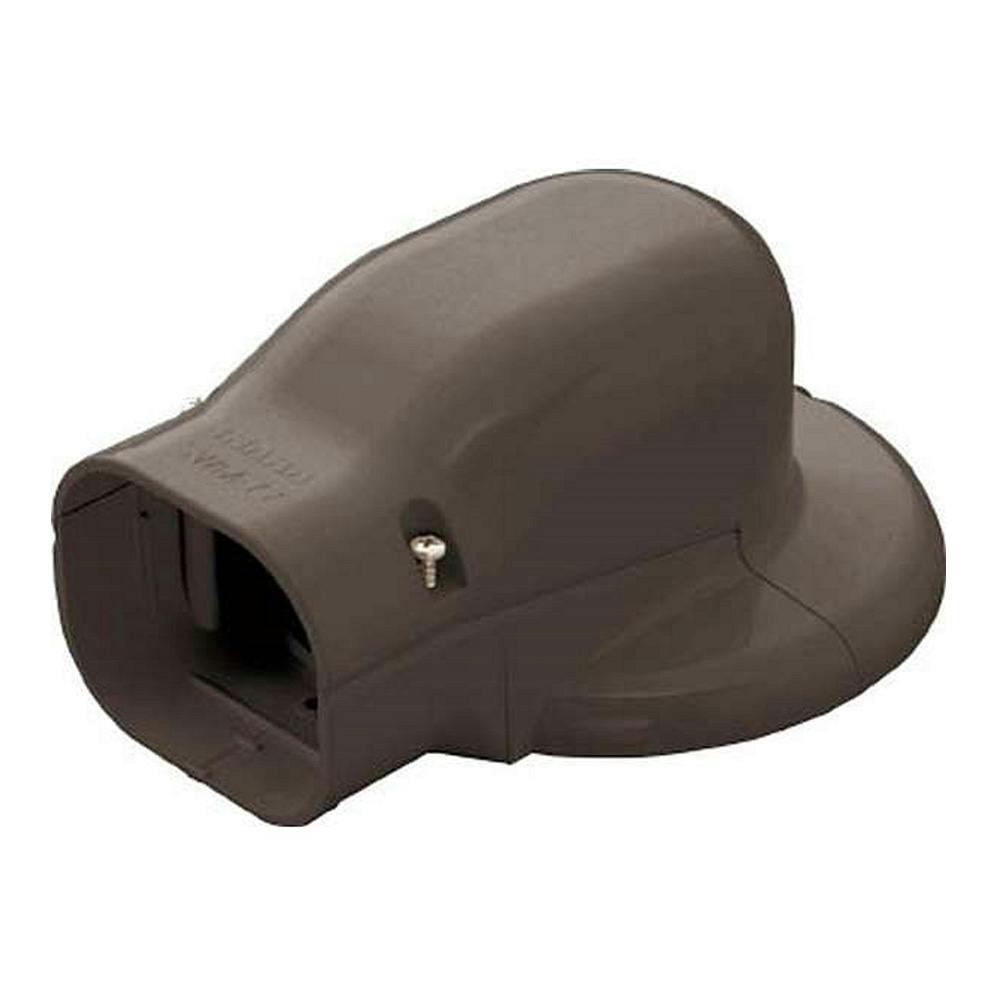 因幡電工 スリムダクトSD ウォールコーナー エアコンキャップ用 壁面取り出し用 ブラウン SWM-77L-B