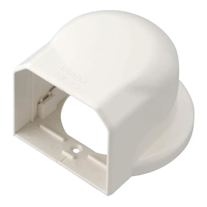 因幡電工 スリムダクトMD ウォールコーナー 壁面取り出し ネオホワイト MW-75-W