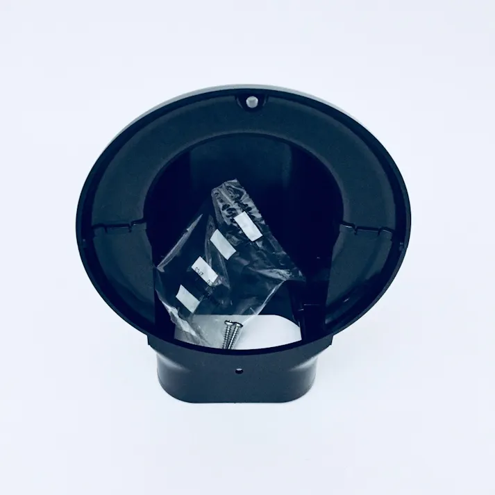 因幡電工 スリムダクトLD ウォールコーナー エアコンキャップ用 壁面取り出し ブラック LDWM-90-K