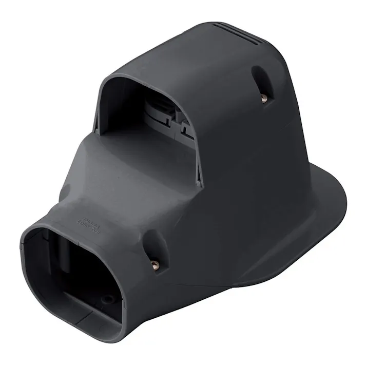 因幡電工 スリムダクトLD ウォールコーナー 換気エアコン用 壁面取り出し ブラック LDWK-70S-K