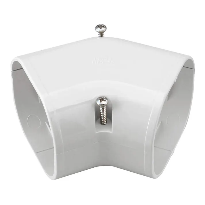 因幡電工 スリムダクトLD スリムコーナー 平面45度 ホワイト LDKF-90-W