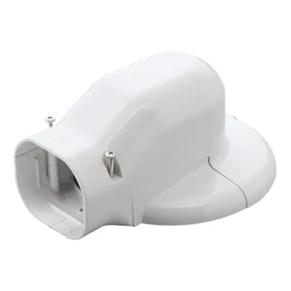 因幡電工 スリムダクトLD ウォールコーナー エアコンキャップ用 壁面取り出し ホワイト LDWM-70L-W