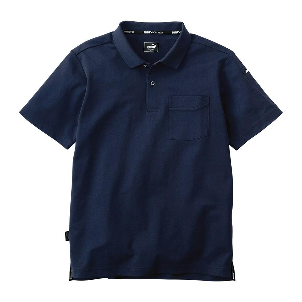 PUMA 半袖ポロシャツ ネイビー M