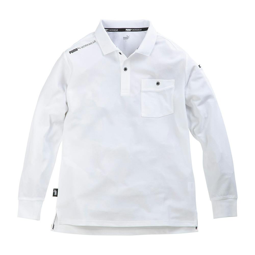 PUMA 長袖ポロシャツ ホワイト M