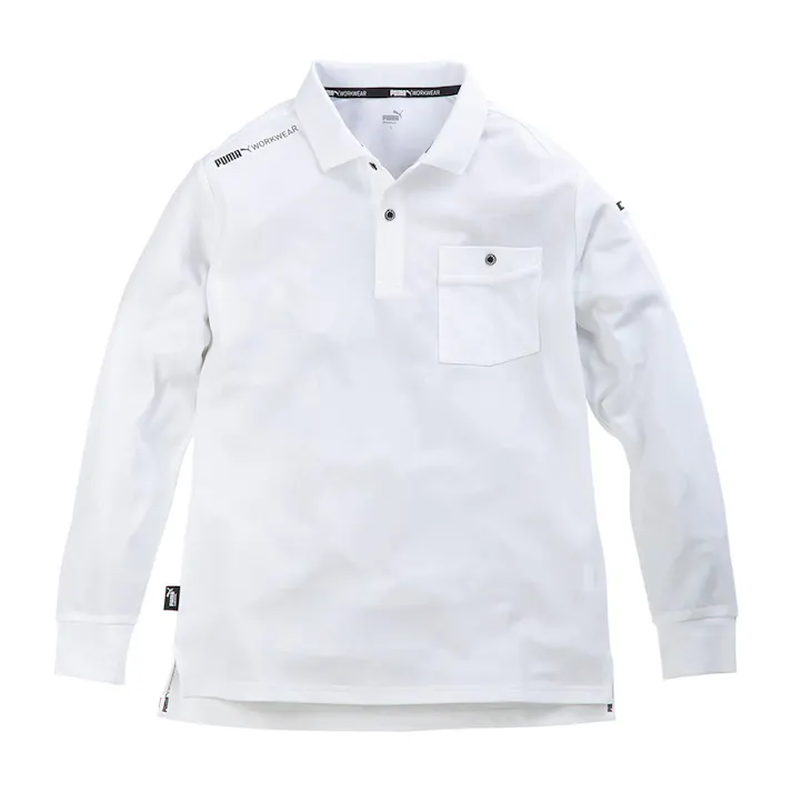 PUMA 長袖ポロシャツ ホワイト LL
