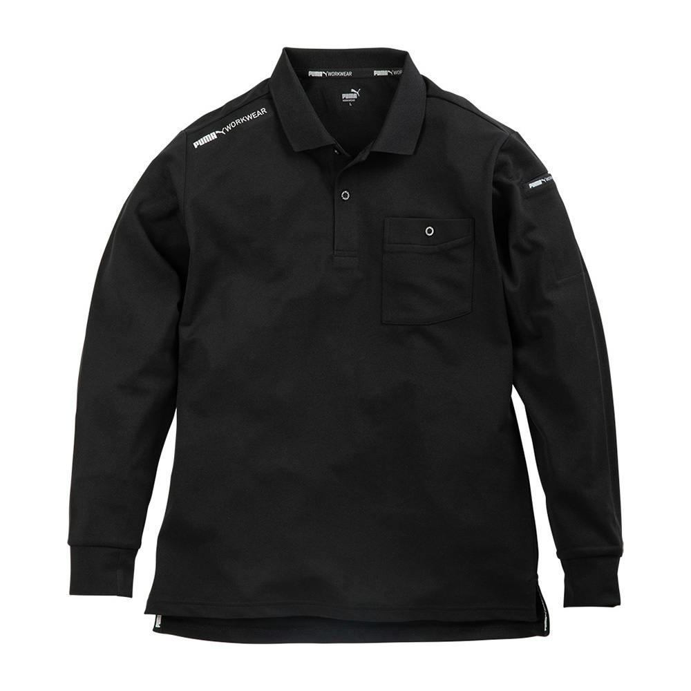 PUMA 長袖ポロシャツ ブラック 3L | 作業着・作業服・安全靴 通販