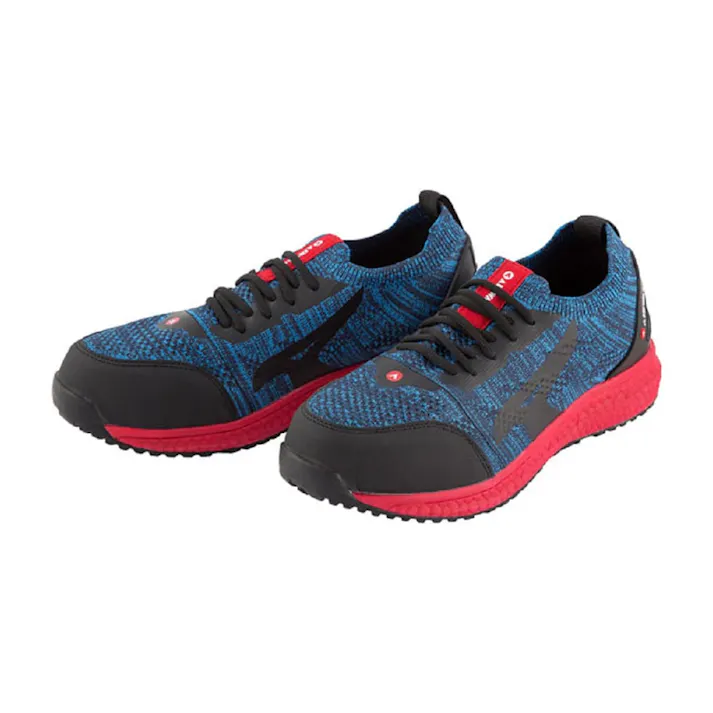 AW730 AIRWALK安全スニーカー ニットフィット レッド 25.0cm