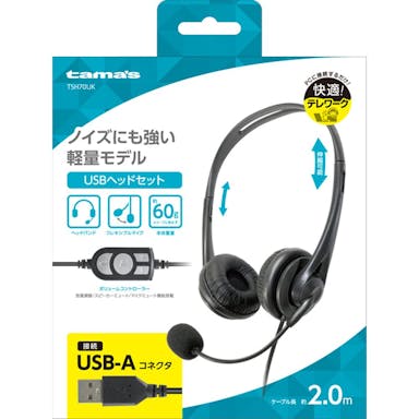 多摩電子工業 TSH70K ヘッドセット ミニプラグ ブラック(販売終了)