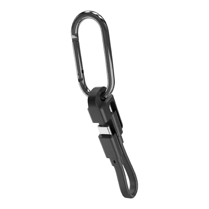 USB-C to C ケーブル カラビナ付き ブラック TH330CC01K