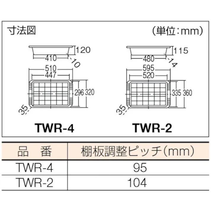 【CAINZ-DASH】トラスコ中山 ツールワゴンロイヤル 654X361X887 深2浅1 TWR-2【別送品】