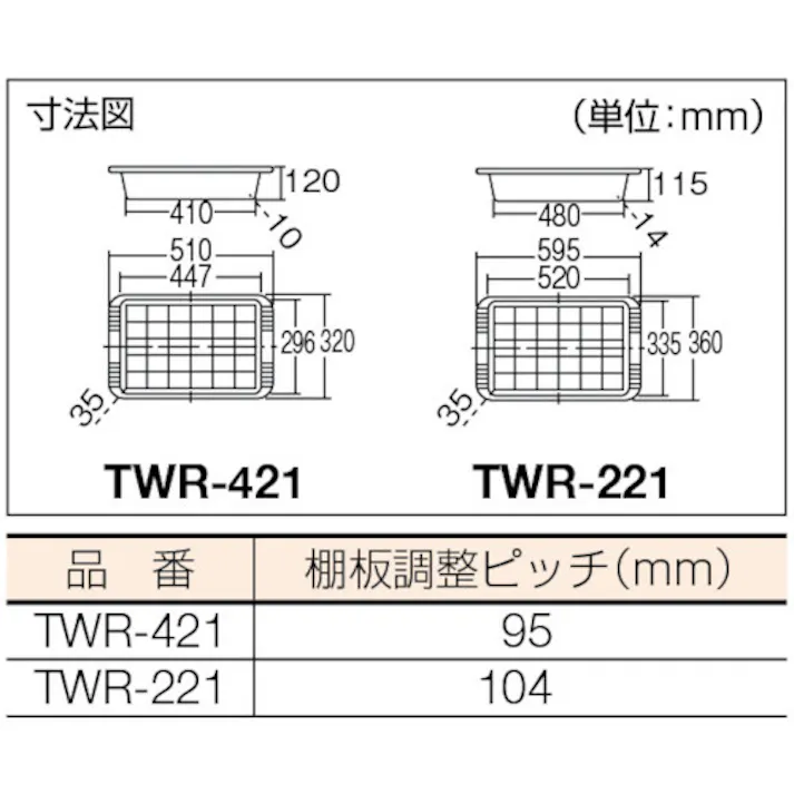 【CAINZ-DASH】トラスコ中山 ツールワゴンロイヤル 586X320X833 深1浅2 TWR-421【別送品】